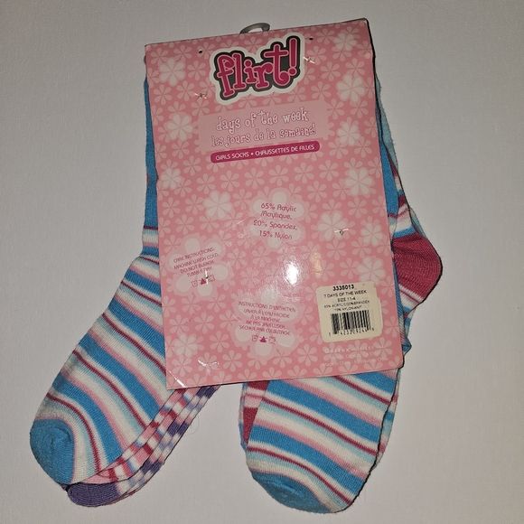 Flirt girl 7 pair of socks Days of the Week Size 11-4 - Picture 3 of 3